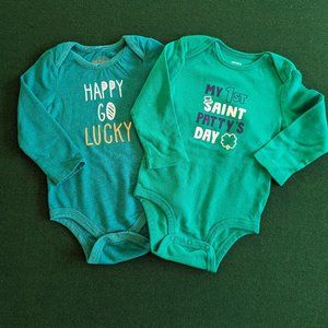 Bundle Boy's St. Patrick's Day Onesies/Bodysuits 12 Months 💙